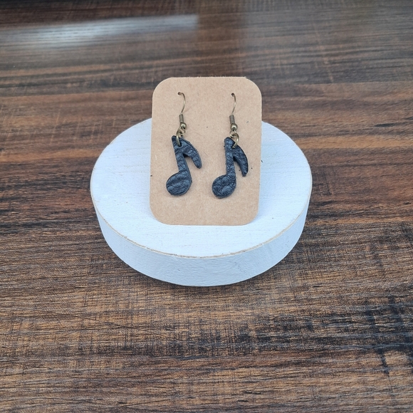 Portland Leather Jewelry - Music Note Earrings
